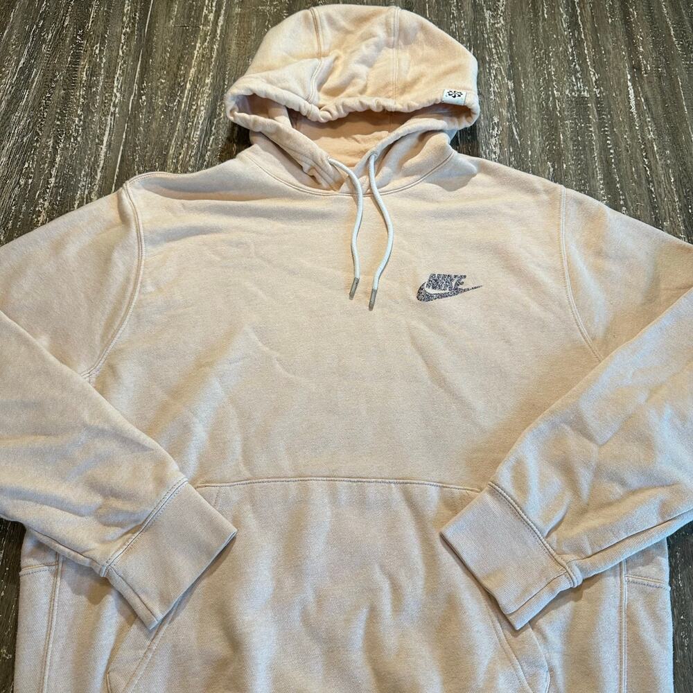 Nike Move to Zero Waste Pullover Hoodie Beige Oatmeal Fleece Rare Men’s Size L